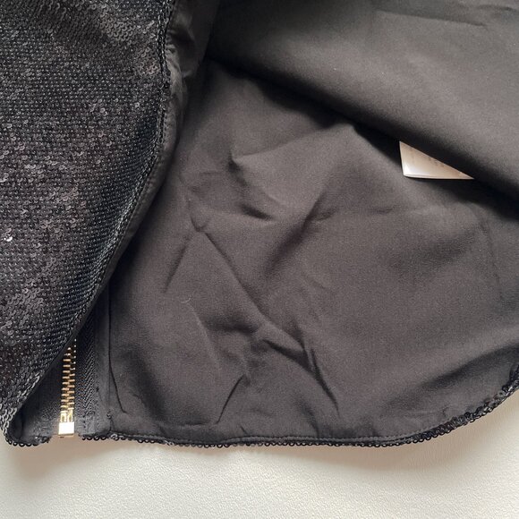 Bronx And Banco Elise Sequin Mini Dress Mesh Cutout Black Size AU 8 US 4 NEW NWT - Picture 4 of 13